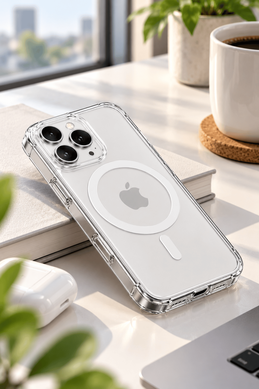 iphone 16 Pro Max Premium Şeffaf Telefon Kılıfı MagSafe Uyumlu | 15 g Ağırlıkla Ultra Hafif | Kamera Kenarı Korumalı