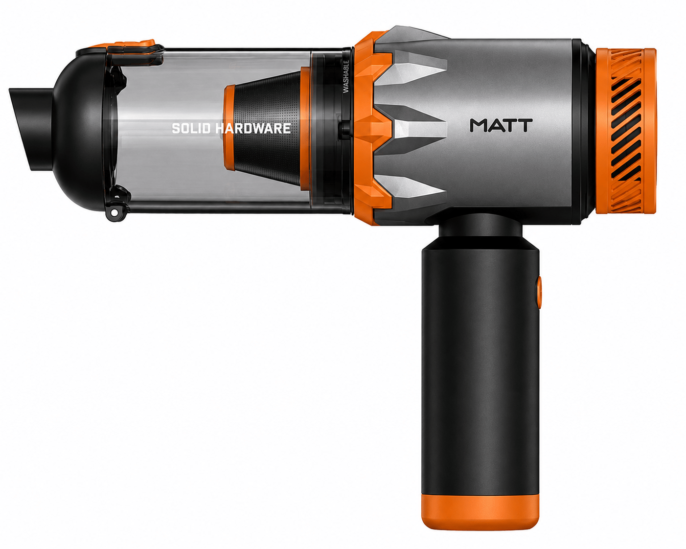 MATT MCV22 9000mAh Güçlü Bataryalı Araç Süpürgesi 22.000Pa Kablosuz Şarjlı El Tipi 220W Vakum & Üfleme Turuncu