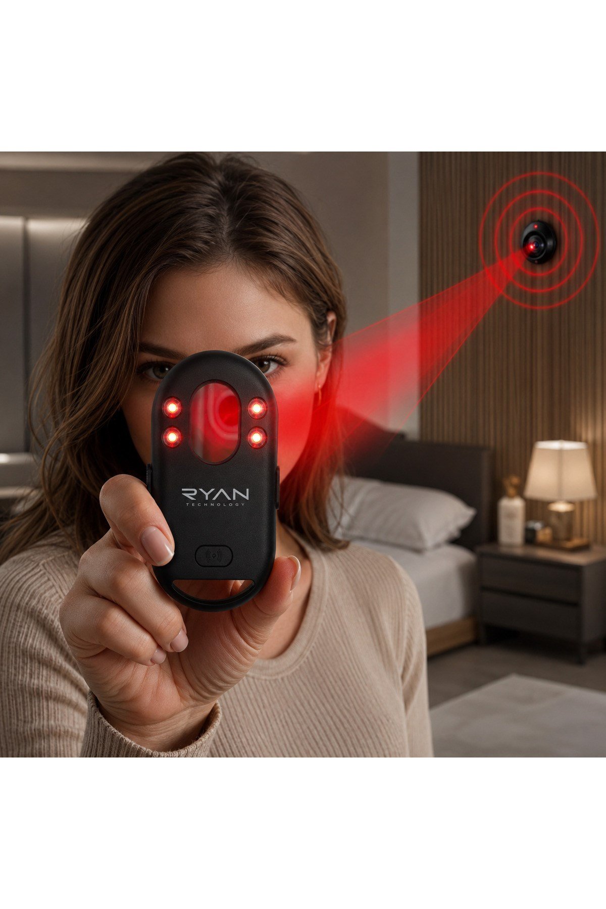 Ryan Akıllı Eşya Bulucu Smart Tag – iOS Uyumlu Apple Find My Konum Takip & Gizli Kamera Lens Tespit Cihaz