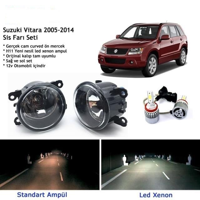 Suzuki Vitara 2005-2014 Beyaz Led Xenon Sis Farı Seti