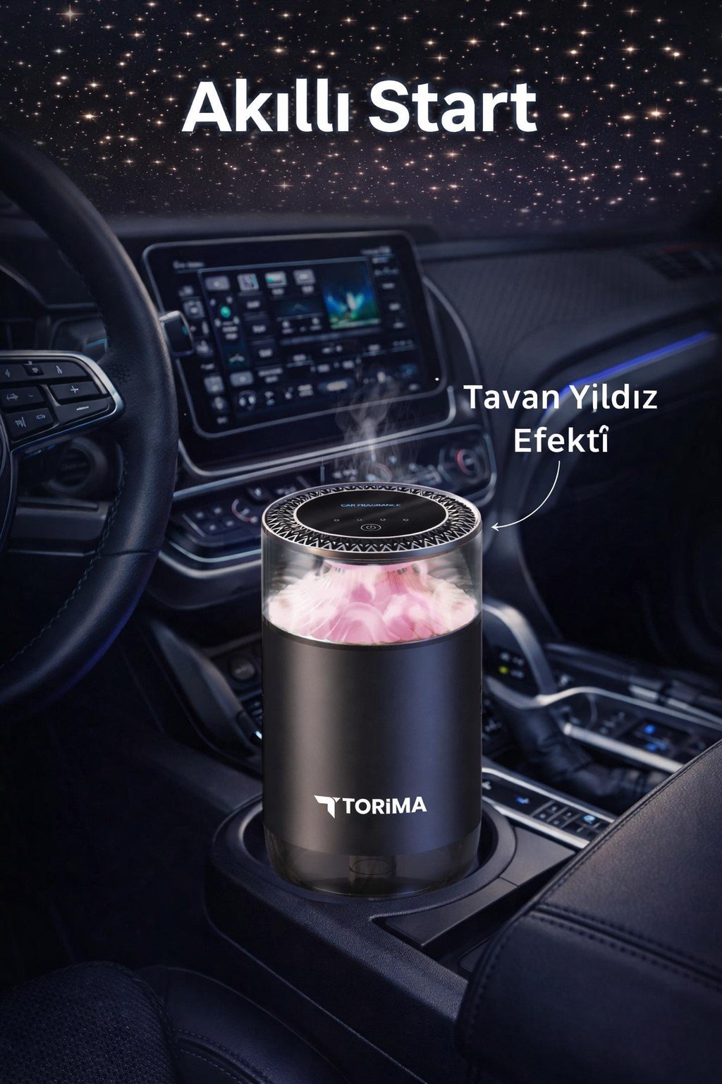 Torima TCF-01 Araç Kokusu Hava Nemlendirici Ve Hareket Algılamalı Koku Makinesi Qingying Weiyang Esansı – Aromaterapi Difüzör 