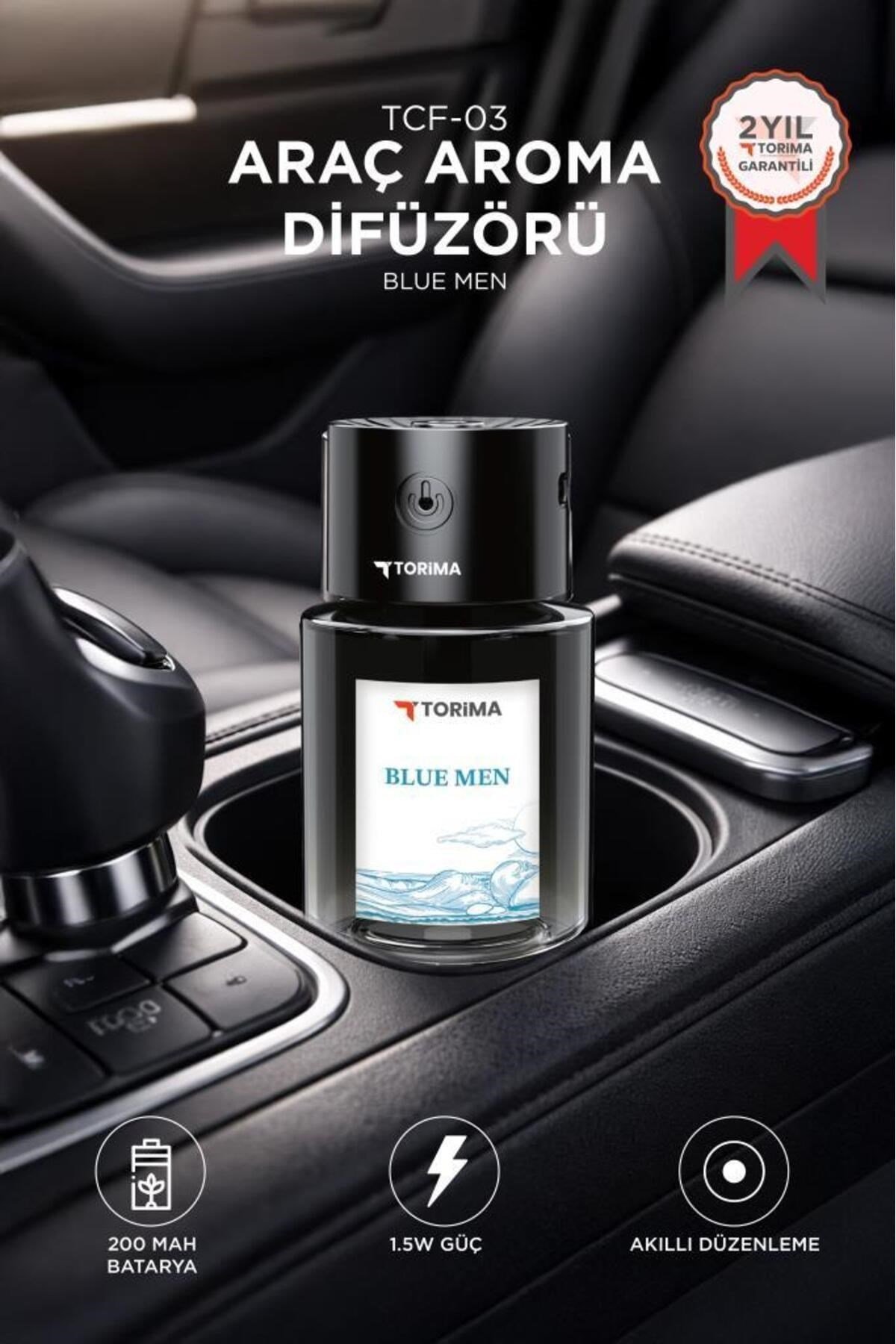 Torima TCF-03 Araç İçi Hava Nemlendirici Ve Hareket Algılamalı Koku Makinesi Blue Men Dragon Esansı – 120ml Aromaterapi Difüzör Araç Kokusu