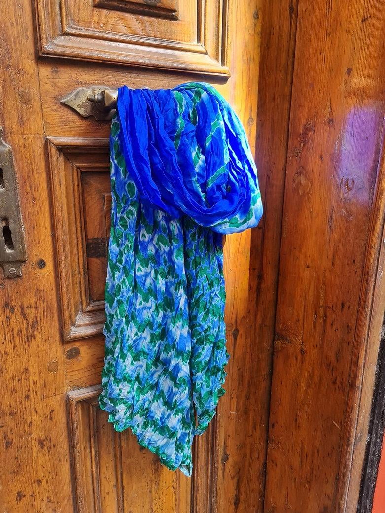 Shibori Fular - Mavi