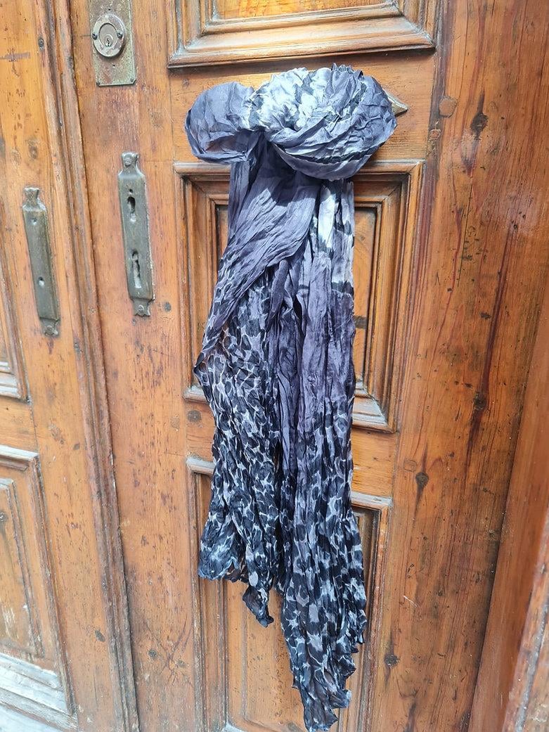 Shibori Fular - Siyah