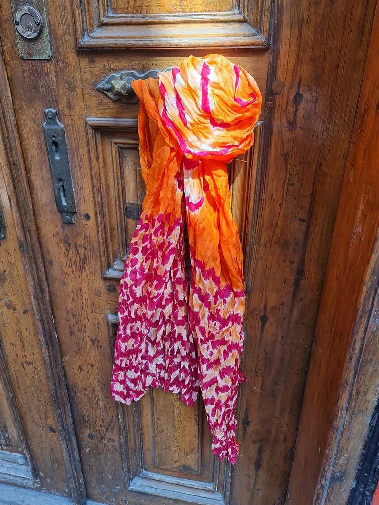 Shibori Fular - Turuncu