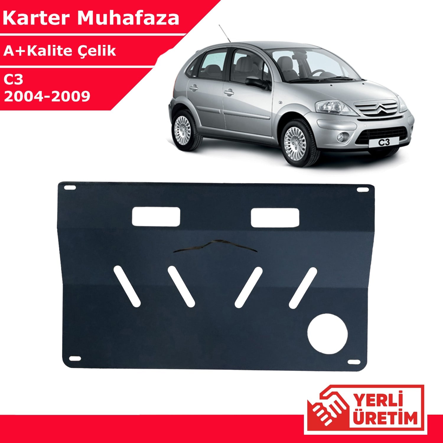 Citroen C3 2004-2009 Çelik Karter Muhafaza Çelik Koruma Sacı A+ Kalite Yerli Üretim