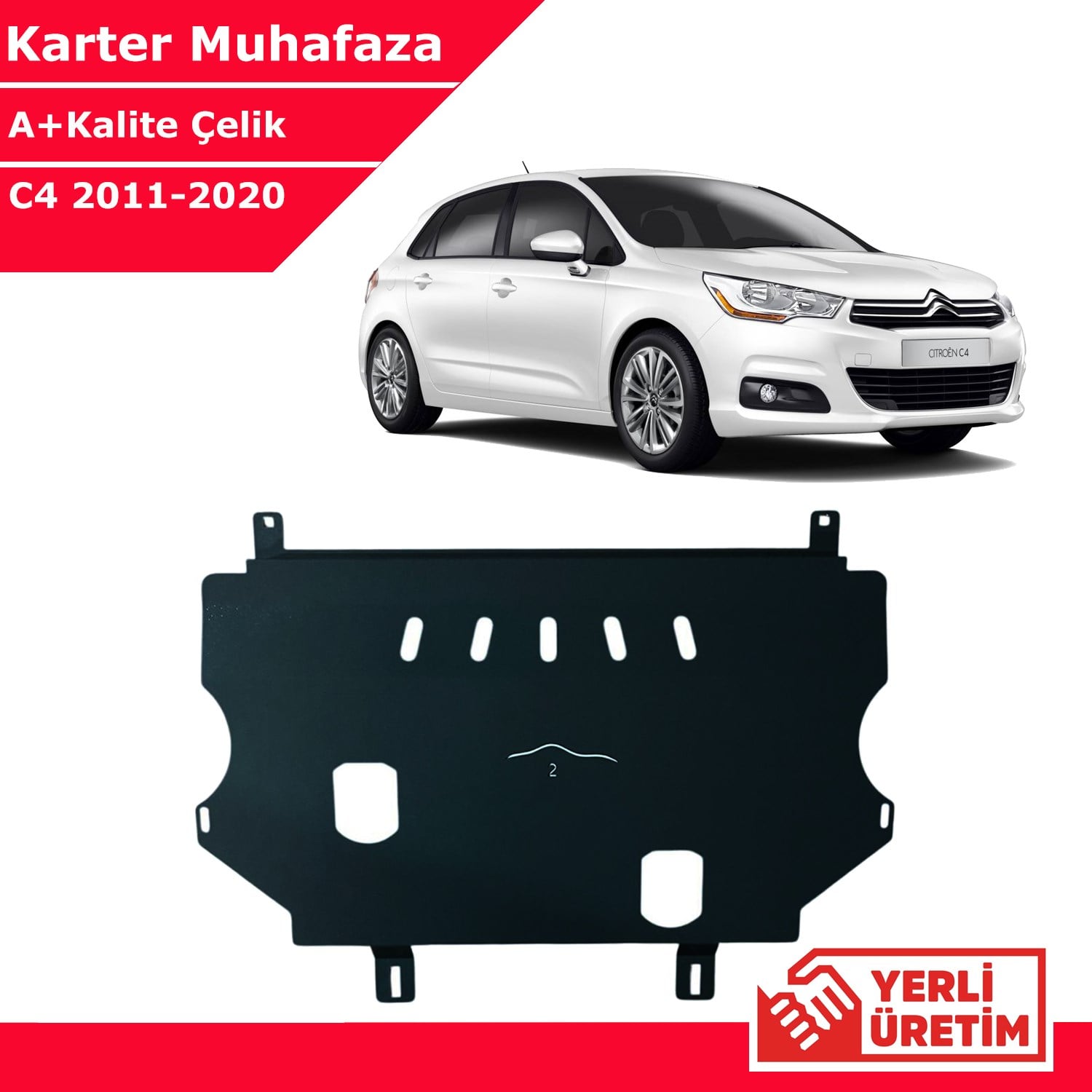 Citroen C4 2011-2020 Çelik Karter Muhafaza Çelik Koruma Sacı A+ Kalite Yerli Üretim