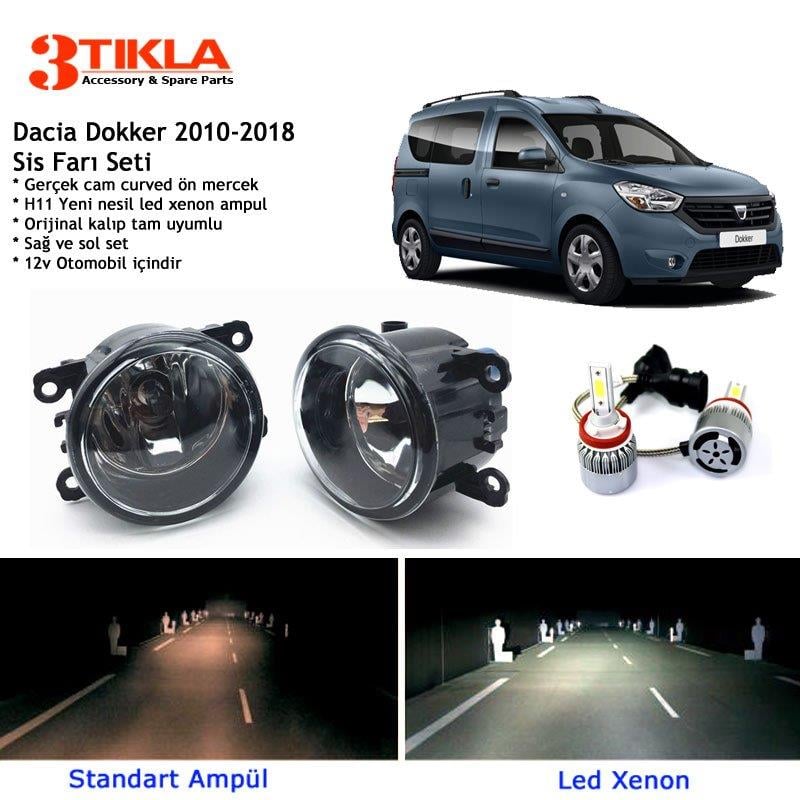 Dacia Dokker Beyaz Led Xenon Sis Farı Seti