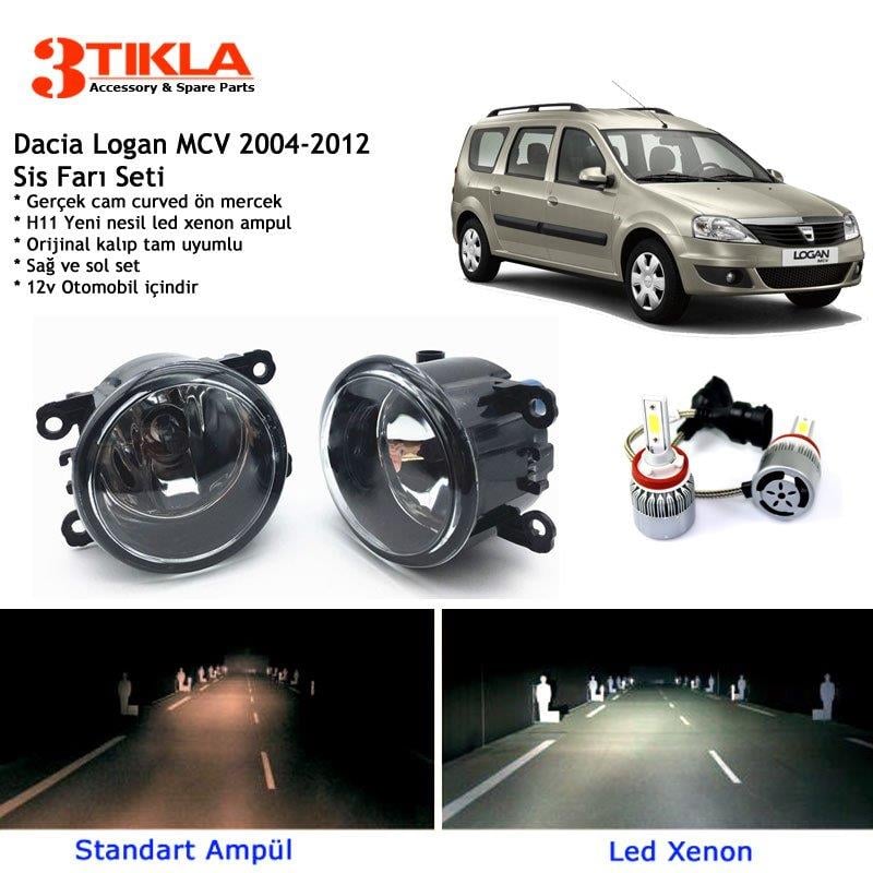 Dacia Logan MCV 2004-2012 Beyaz Led Xenon Sis Farı Seti