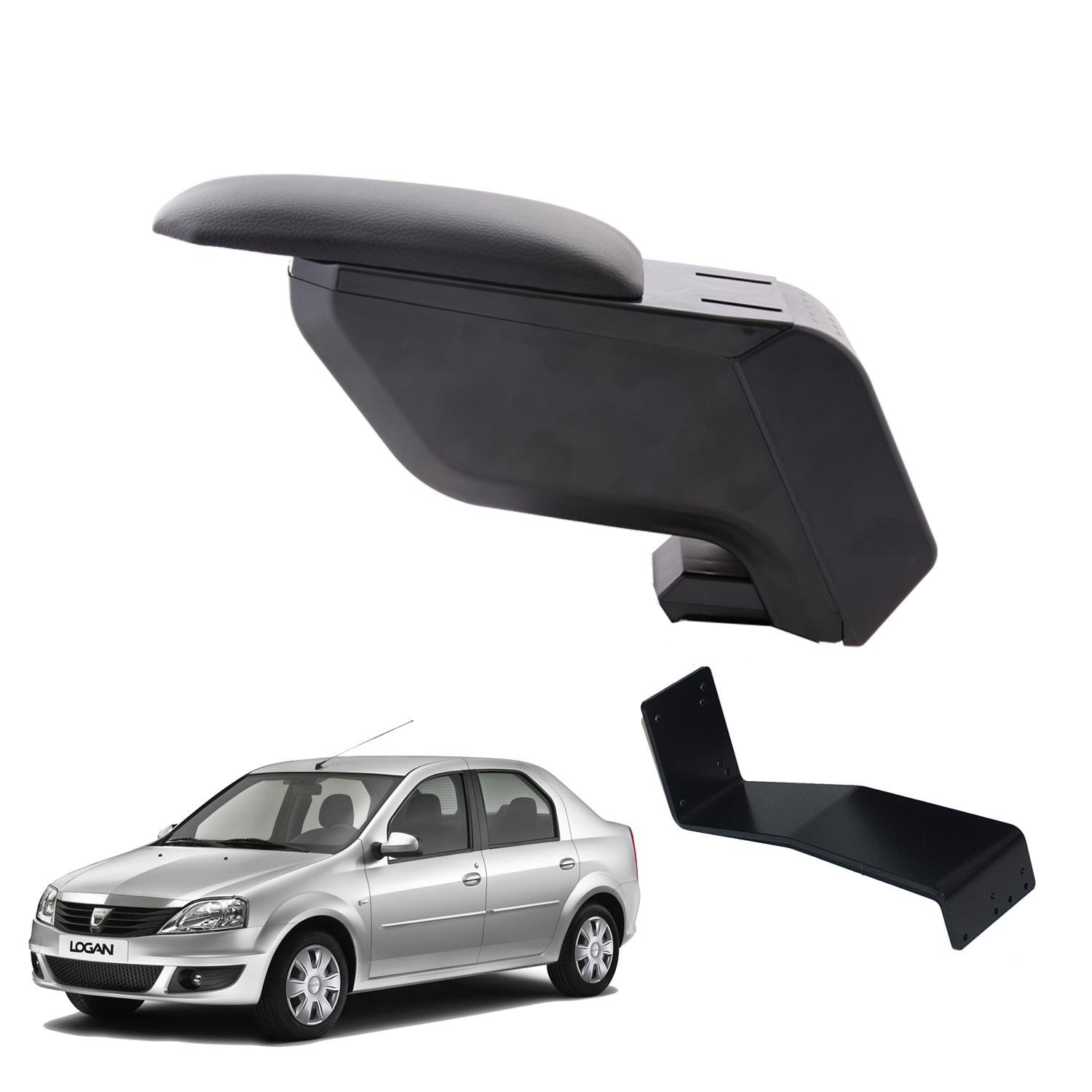 Dacia Logan Sedan 2012 Delmesiz Çelik Ayaklı Siyah Kolçak Kol Dayama