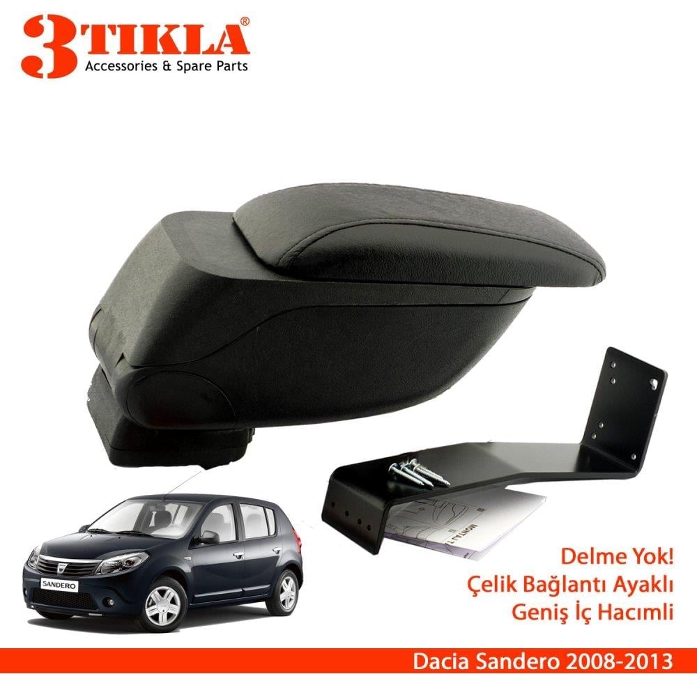 Dacia Sandero 2008-2012 Geniş Hacimli  Delmesiz Çelik Ayaklı  Kolçak Kol Dayama