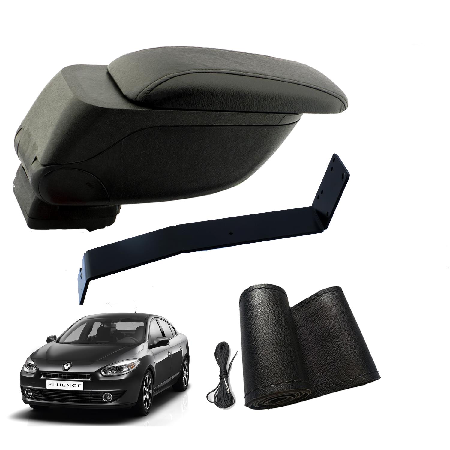 Eko Set Renault Fluence 2010 Geniş Hacimli  Delmesiz Çelik Ayaklı  Kolçak ve Direksiyon Kılıfı