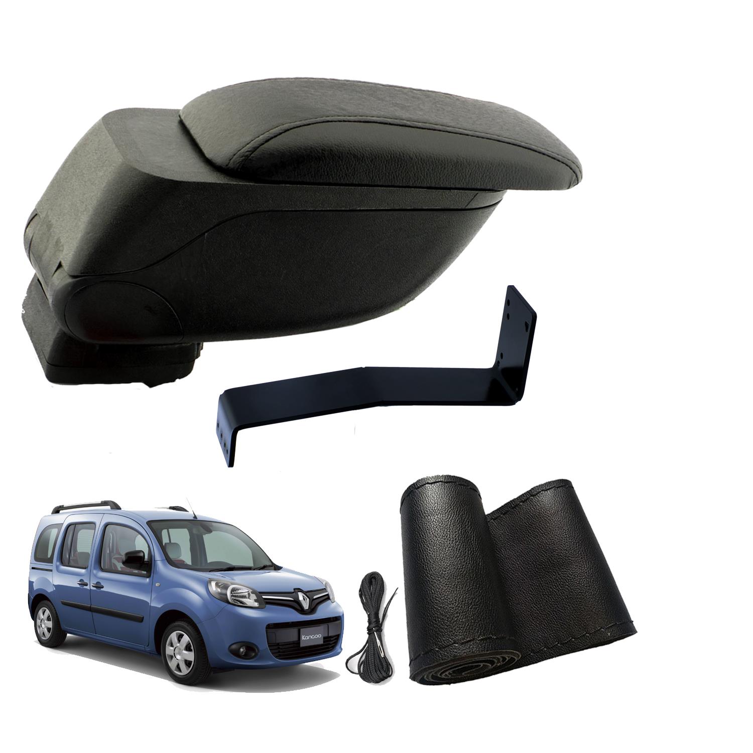Eko Set Renault Kangoo 2017 Geniş Hacimli  Delmesiz Çelik Ayaklı  Kolçak ve Direksiyon Kılıfı
