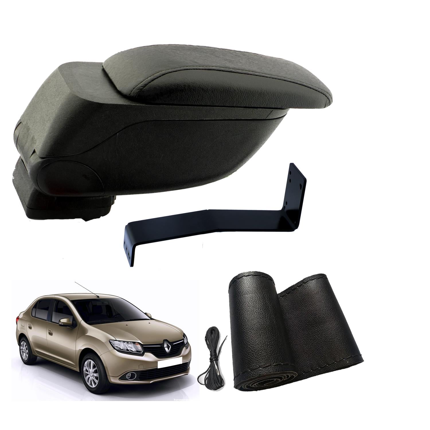 Eko Set Renault Symbol 2013 Geniş Hacimli  Delmesiz Çelik Ayaklı  Kolçak ve Direksiyon Kılıfı