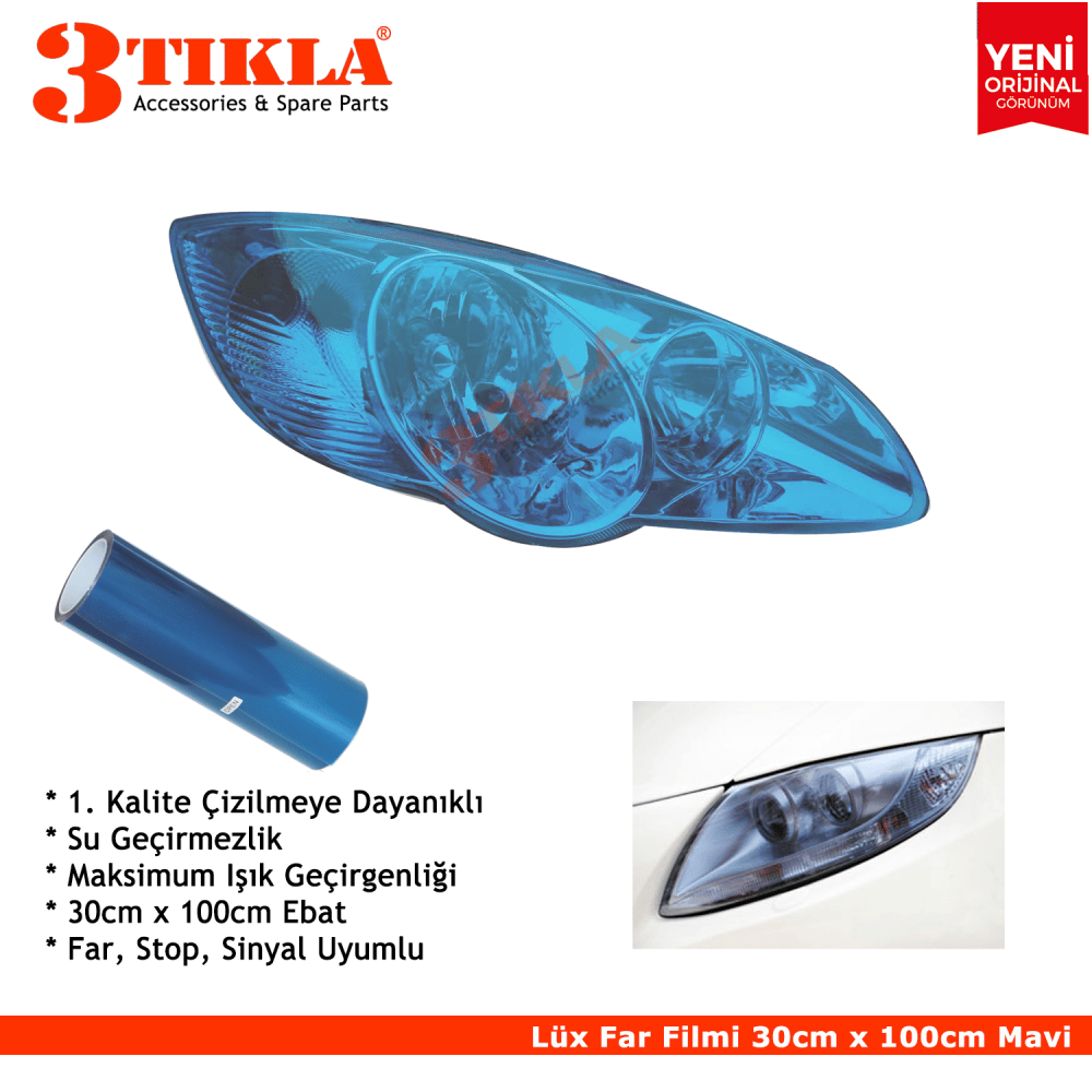 Far, Stop, Sinyal Kaplama Filmi 30cm Mavi