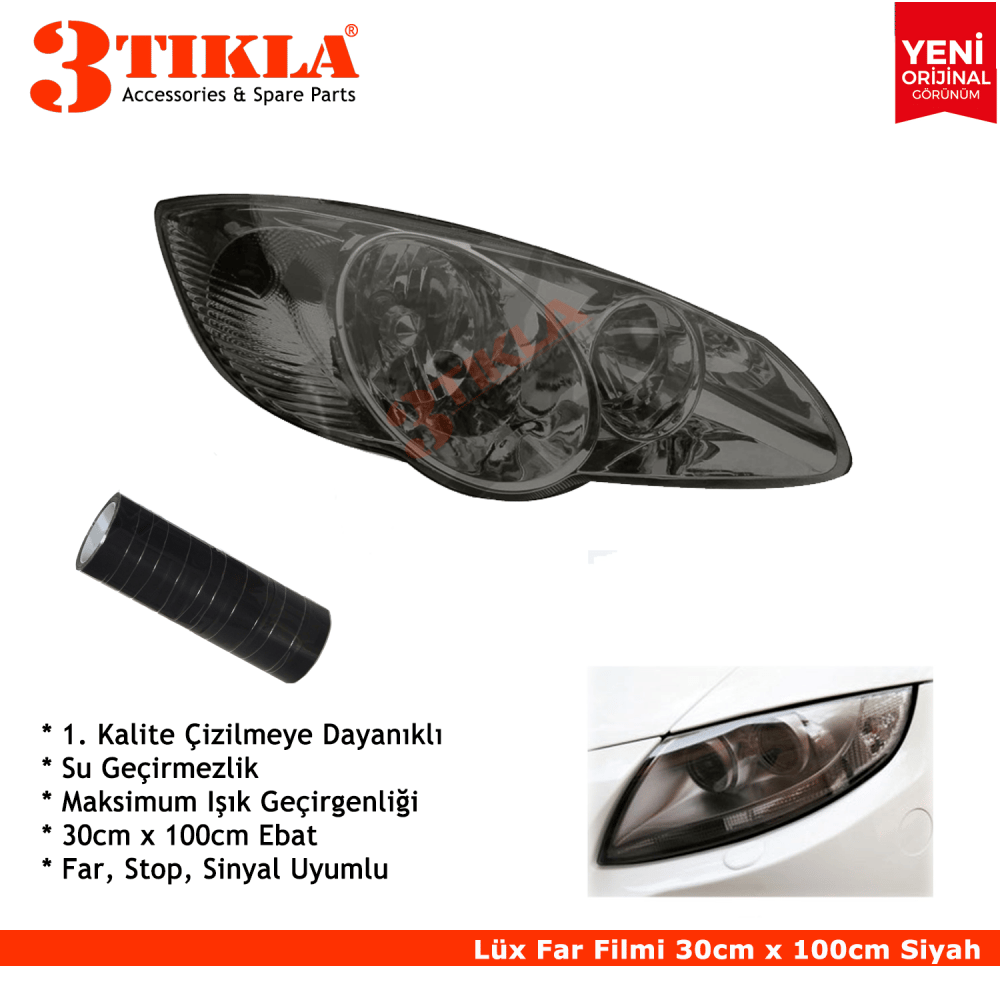 Far, Stop, Sinyal Kaplama Filmi 30cm Siyah
