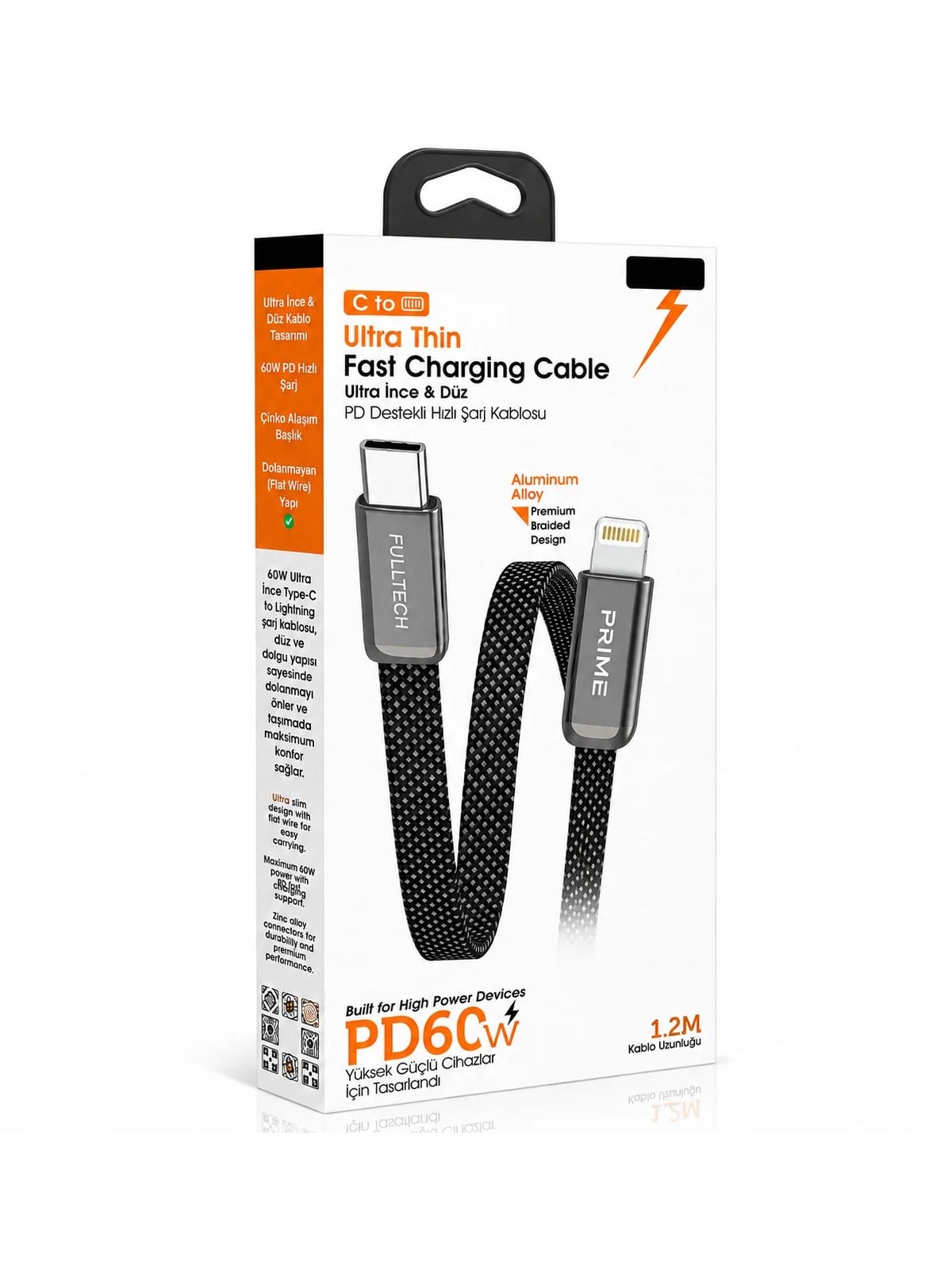 FC156 Type-C to iPhone Şarj Kablosu Lightning Hızlı Şarj Kablosu (Örgü Kablo)