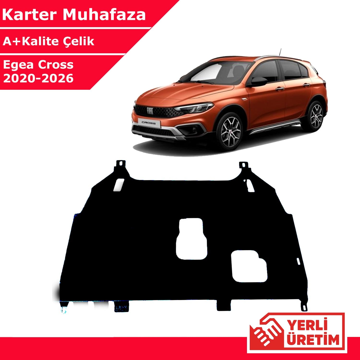 Fiat Egea Cross 2020-2026 Çelik Karter Muhafaza Çelik Koruma Sacı A+ Kalite Yerli Üretim