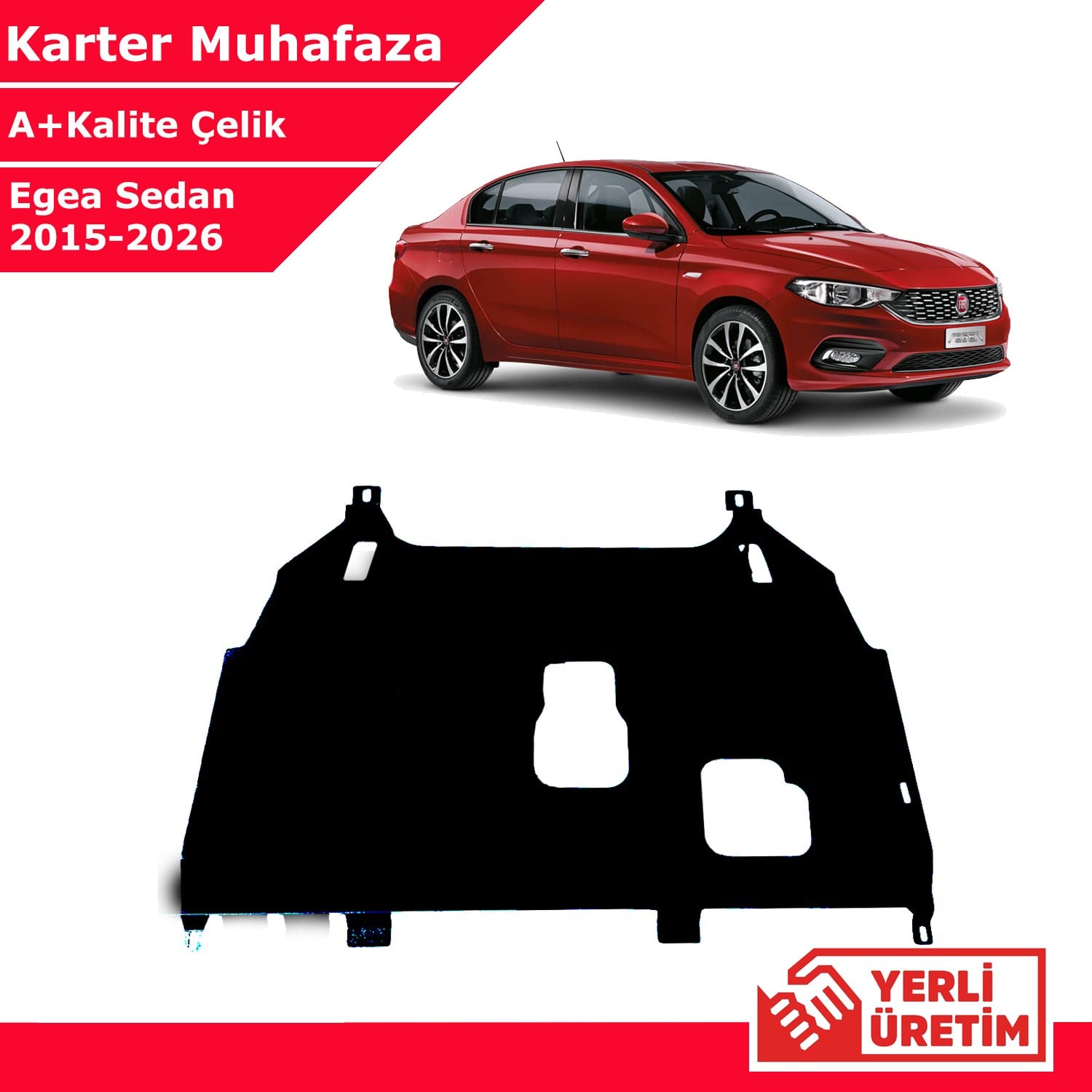 Fiat Egea Sedan 2015-2026 Çelik Karter Muhafaza Çelik Koruma Sacı A+ Kalite Yerli Üretim