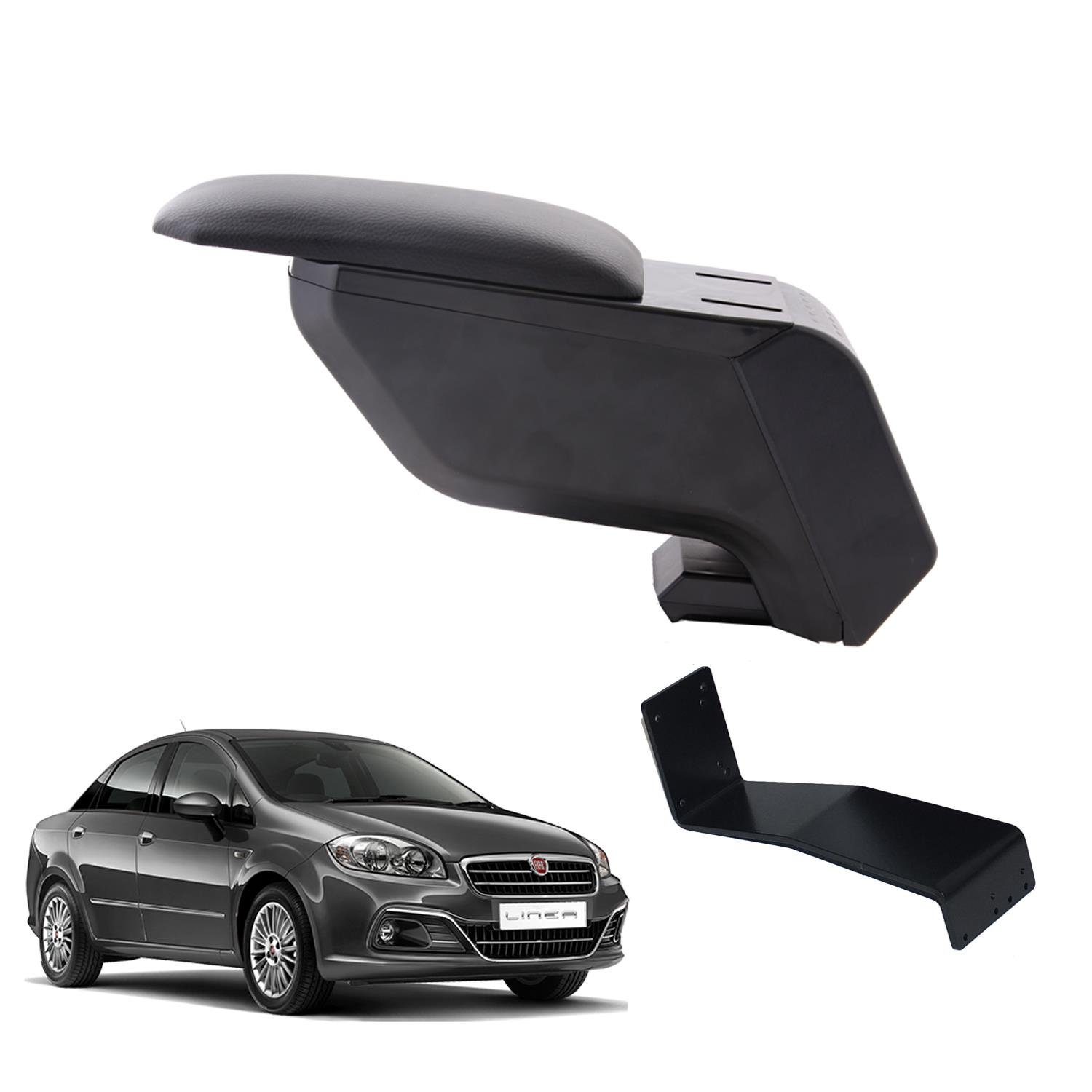 Fiat Linea 2011 Delmesiz Çelik Ayaklı Siyah Kolçak Kol Dayama