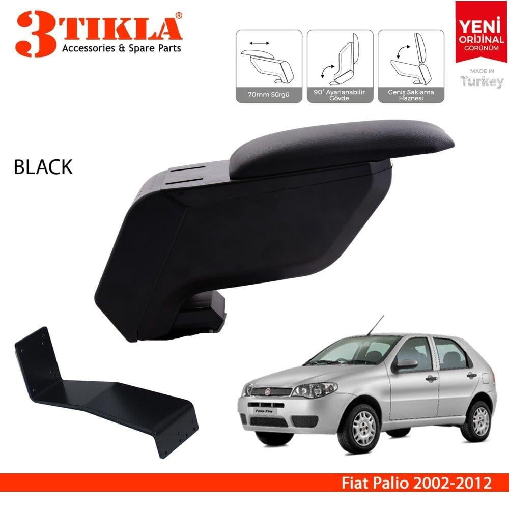 Fiat Palio 2002-2012 Delmesiz Çelik Ayaklı Siyah Kolçak Kol Dayama