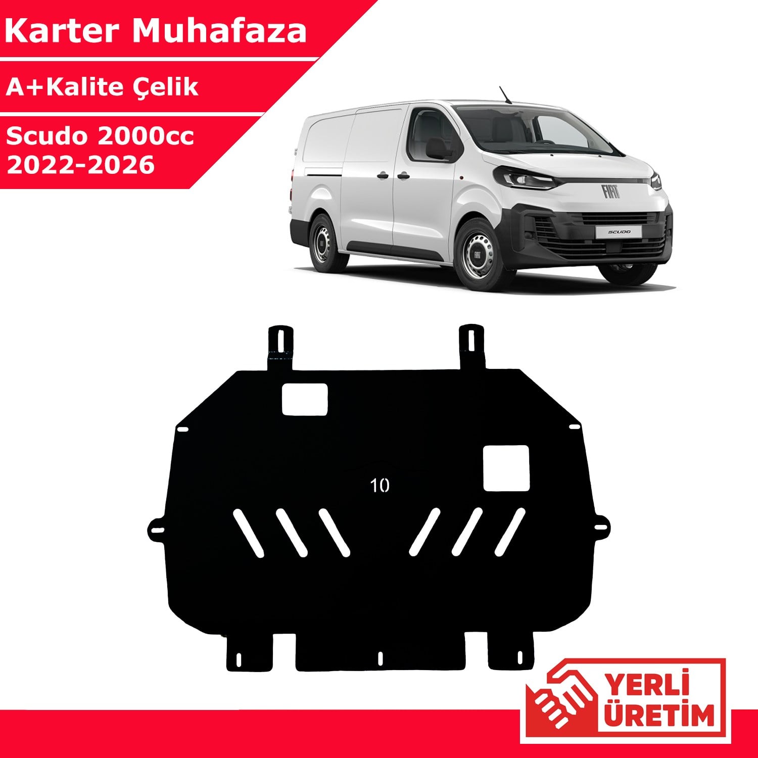 Fiat Scudo 2000cc 2022-2026 Çelik Karter Muhafaza Çelik Koruma Sacı A+ Kalite Yerli Üretim