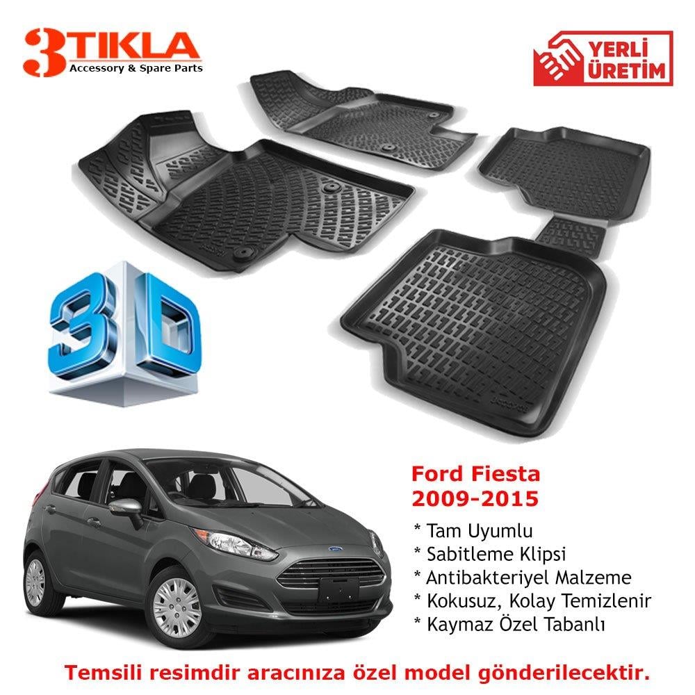 Fiesta 2009-2013 Premium 3D Havuzlu Paspas Seti