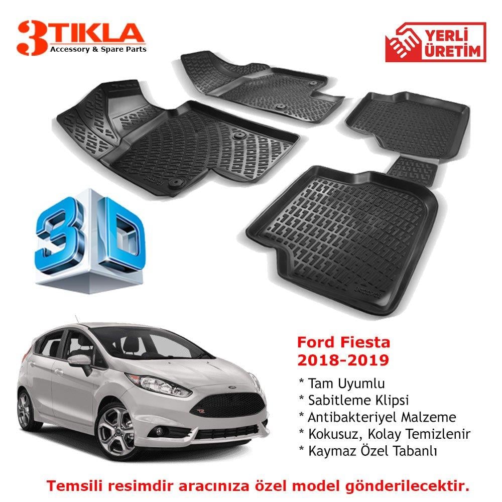 Fiesta 2018-2019 Premium 3D Havuzlu Paspas Seti