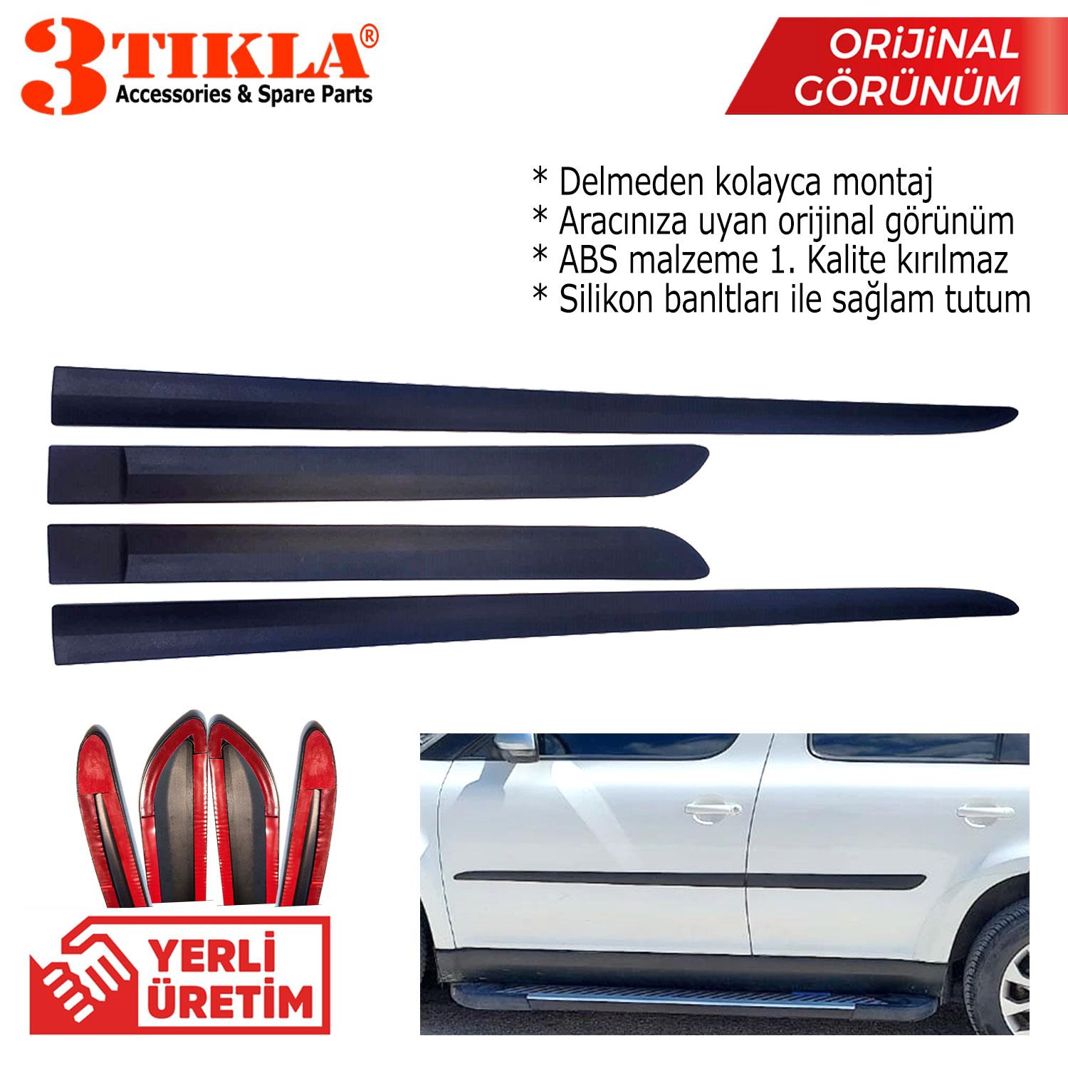 Ford B-Max Kırılmaz ABS Yan Kapı Koruma Çıtası Siyah 1. Kalite Yerli