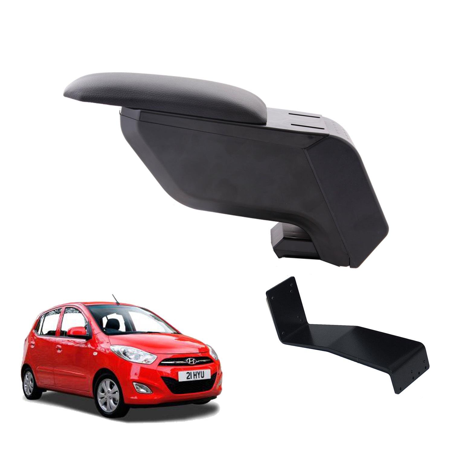 Hyundai i10 2012 Delmesiz Çelik Ayaklı Siyah Kolçak Kol Dayama