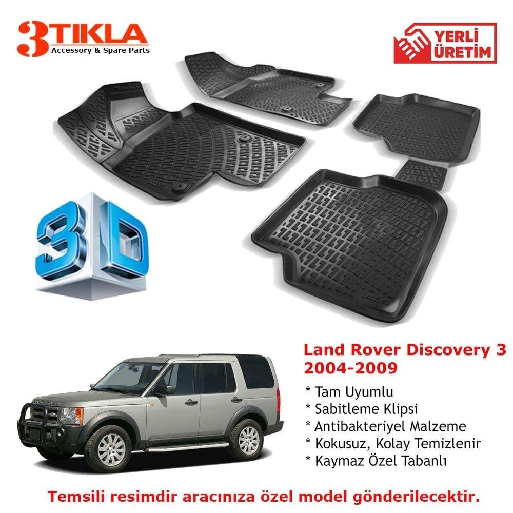 Land Rover Discovery 3 2004-2009 Premium 3D Havuzlu Paspas Seti