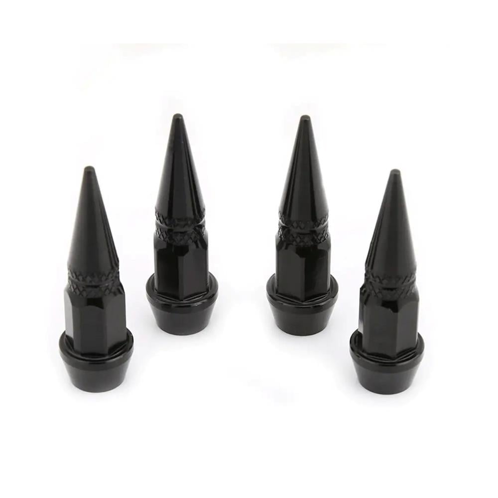 Metal Sivri Sibop Kapağı 4 Lü Set Siyah