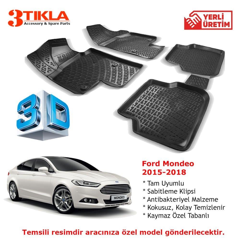 Mondeo 2015-2018 Premium 3D Havuzlu Paspas Seti