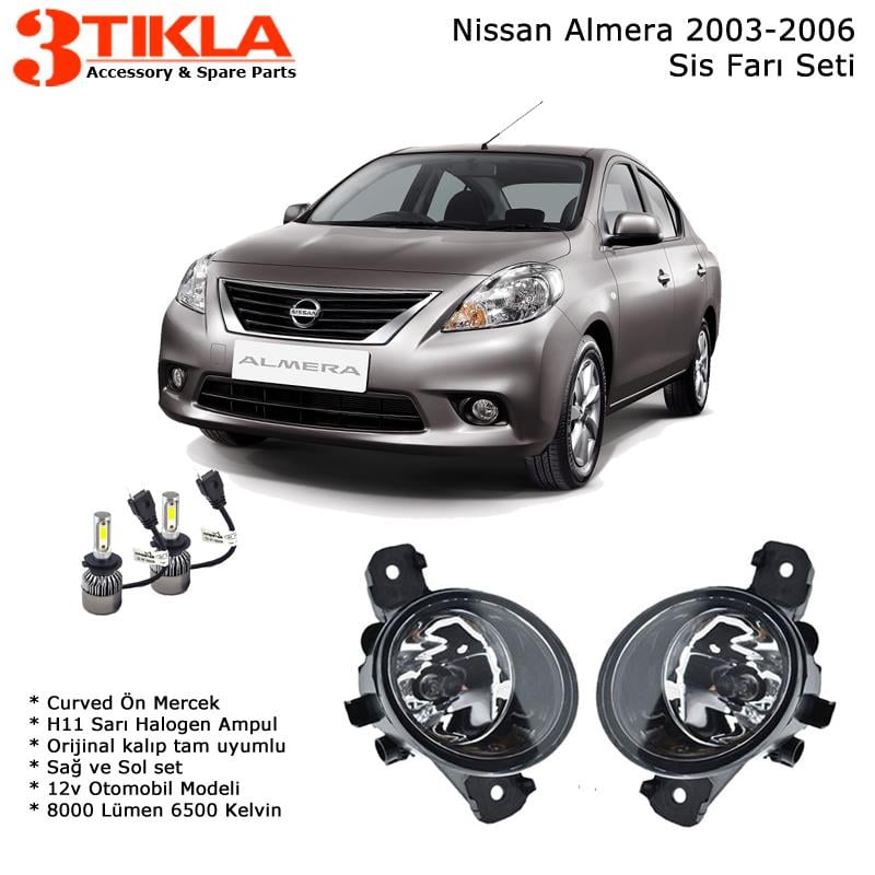 Nissan Almera 2006 Sis Farı Takımı Led Xenon Set