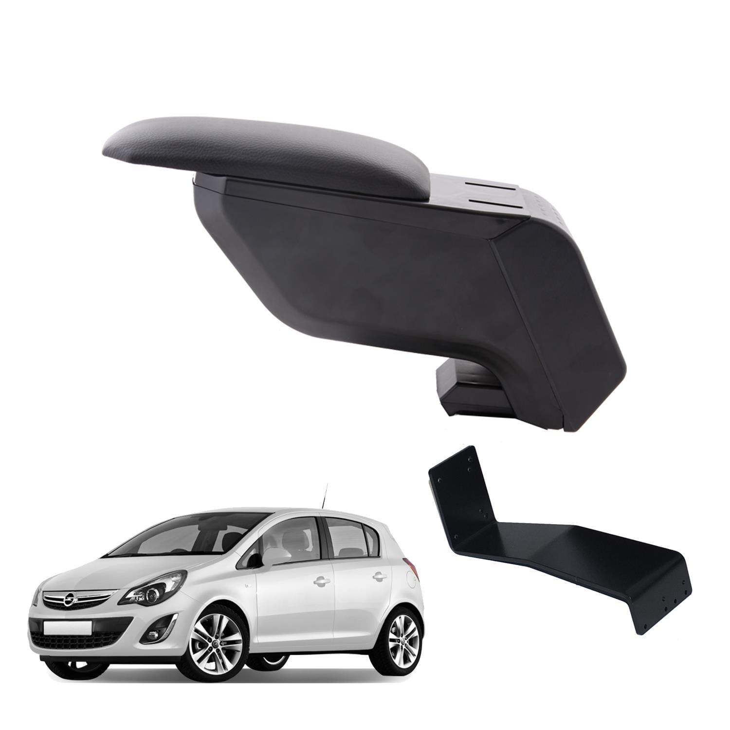 Opel Corsa D 2013 Delmesiz Çelik Ayaklı Siyah Kolçak Kol Dayama