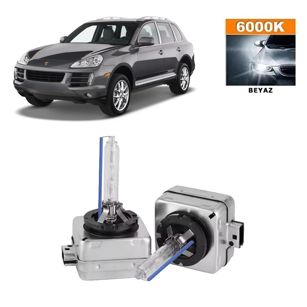 Porsche Cayenne 2002-2010 D1S / D1R 6000K Beyaz HID Xenon Ampul 2 Adet