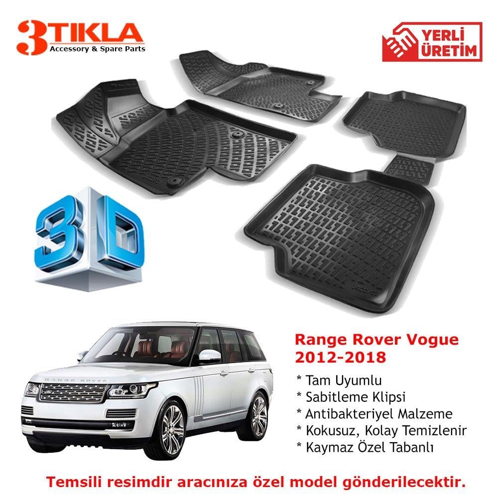Range Rover Vogue 2012-2018 Premium 3D Havuzlu Paspas Seti