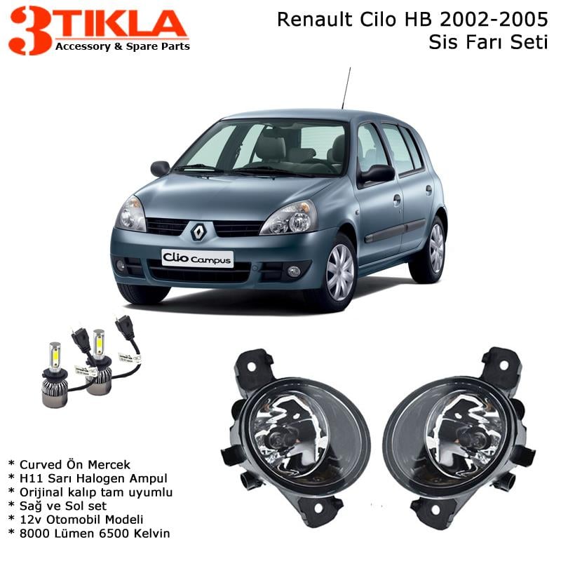 Renault Clio II HB 2002 Sis Farı Takımı Led Xenon Set