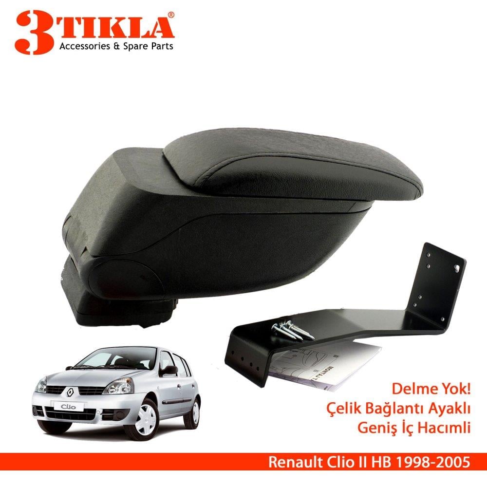 Renault Clio IV 2013-2019 Geniş Hacimli  Delmesiz Çelik Ayaklı  Kolçak Kol Dayama