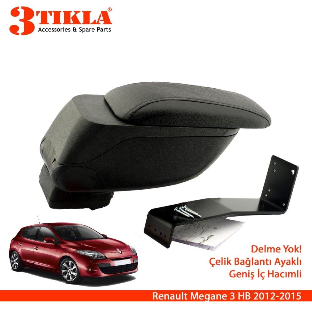 Renault Megane 3 HB Geniş Hacimli  Delmesiz Çelik Ayaklı  Kolçak Kol Dayama