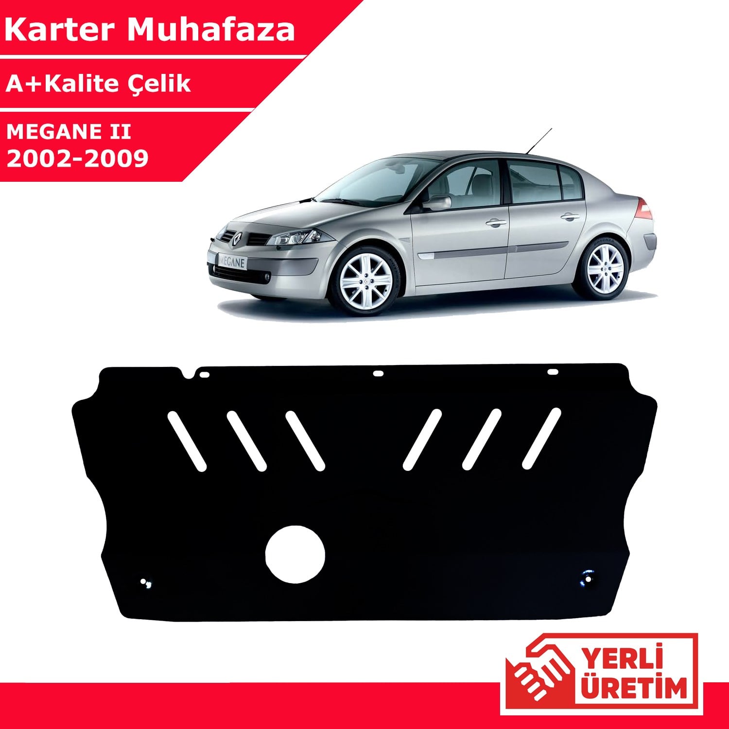Renault Megane II 2002-2009 Çelik Karter Muhafaza Çelik Koruma Sacı A+ Kalite Yerli Üretim