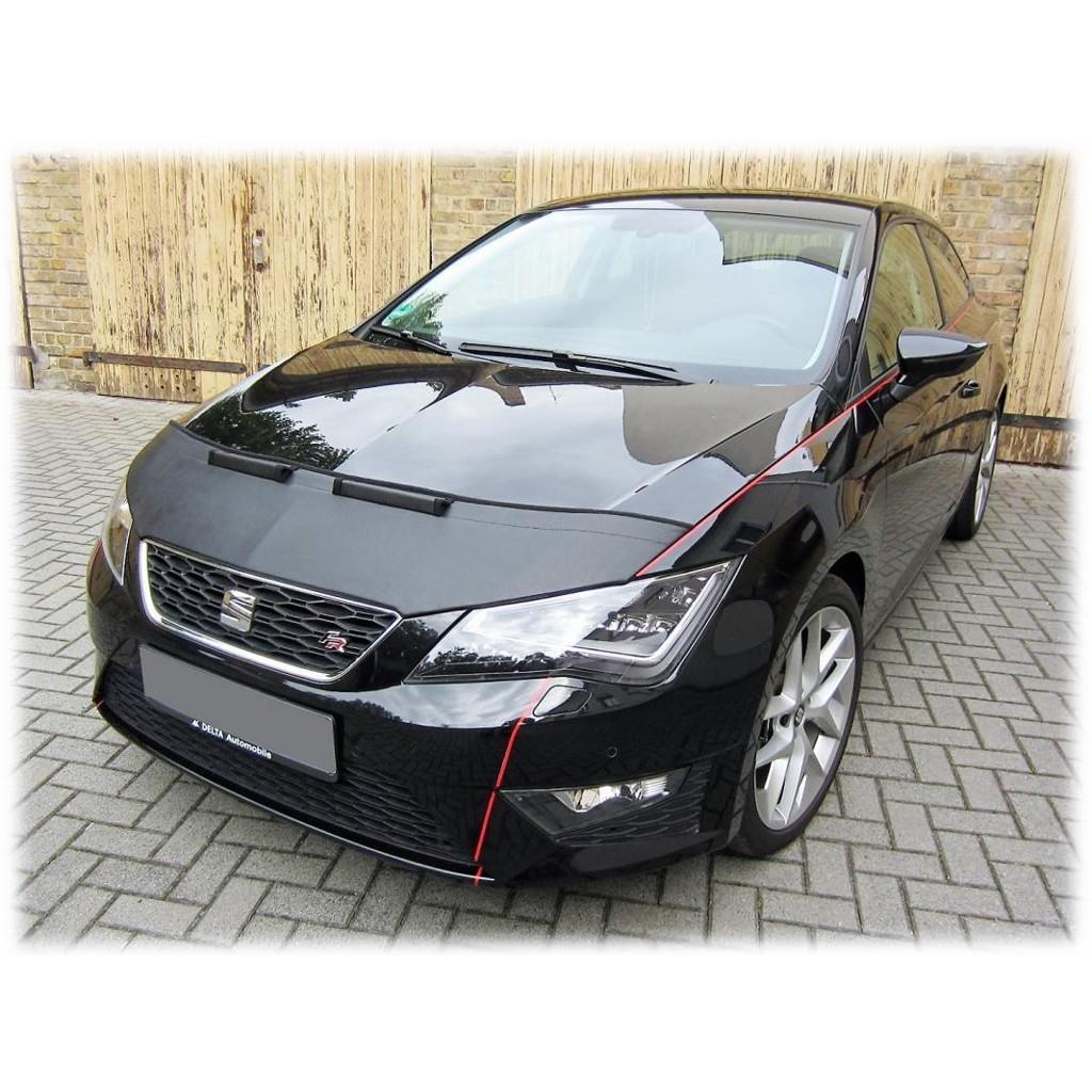 Seat Leon 2013-2015 Suni Deri Lüx Kaput Koruyucu Maske