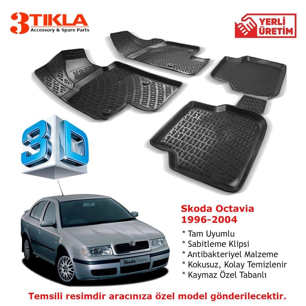 Skoda Octavia 1996-2004 Premium 3D Havuzlu Paspas Seti