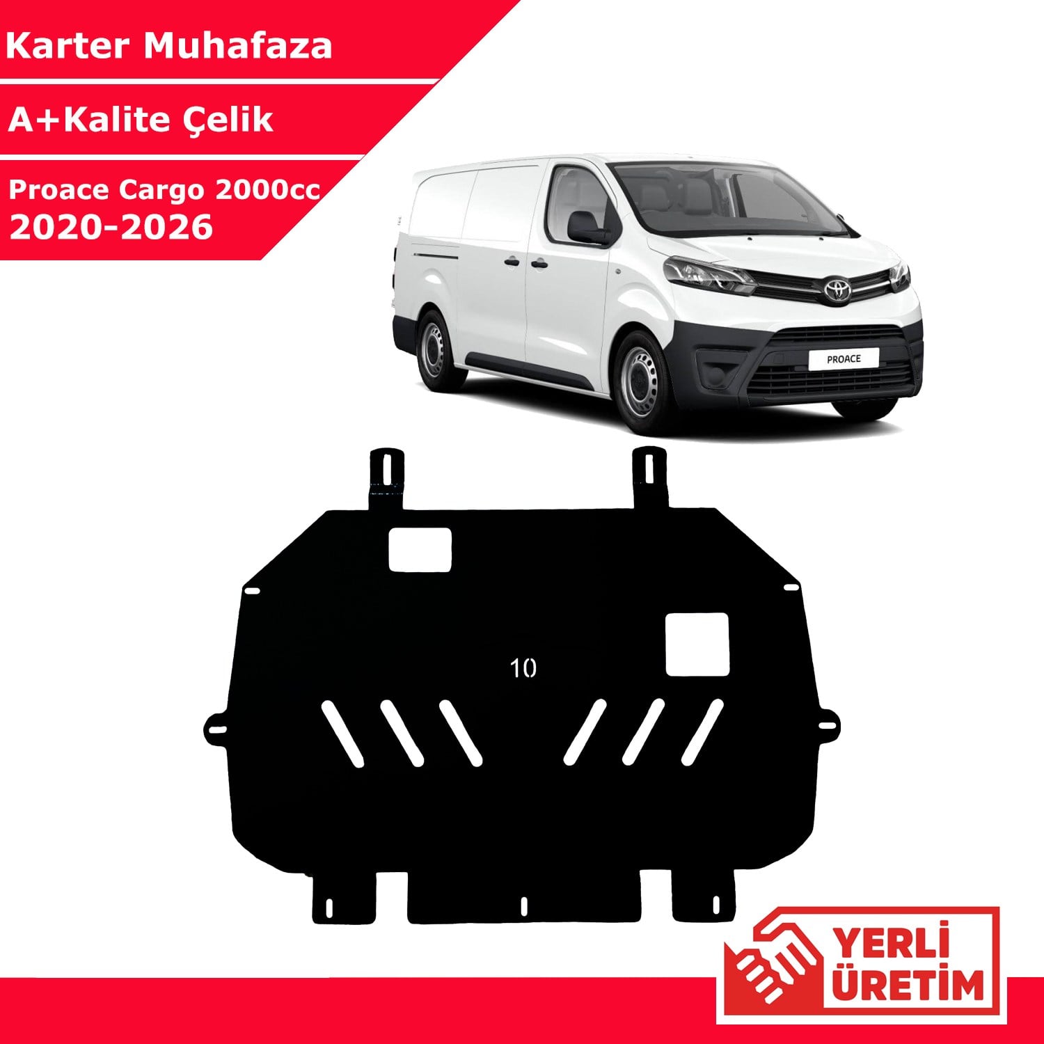 Toyota Proace Cargo 2000cc 2020-2026 Çelik Karter Muhafaza Çelik Koruma Sacı A+ Kalite Yerli Üretim