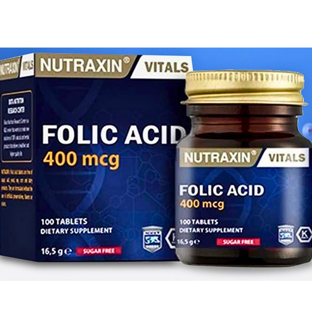  Nutraxin Folic Acid 400 mcg 100 Tablet 