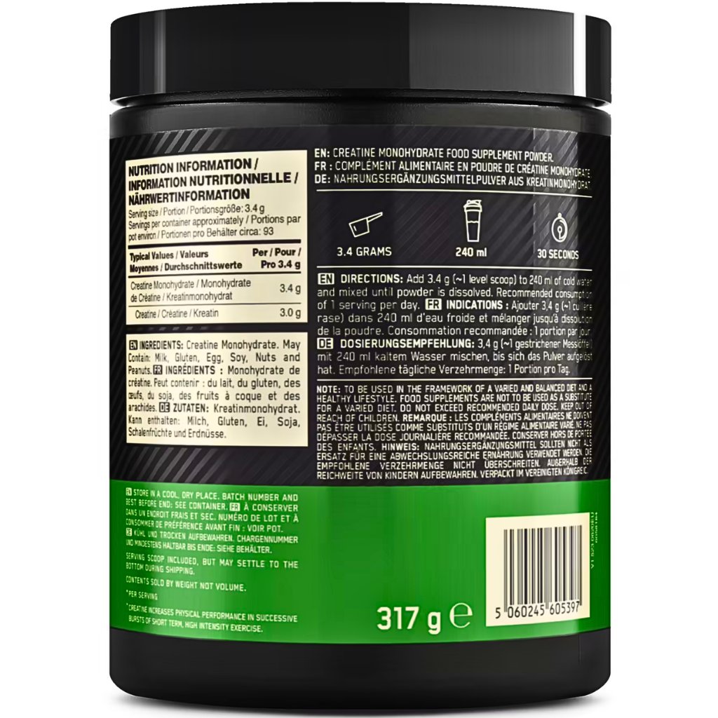  Optimum Micronized Creatine Powder 317 Gr