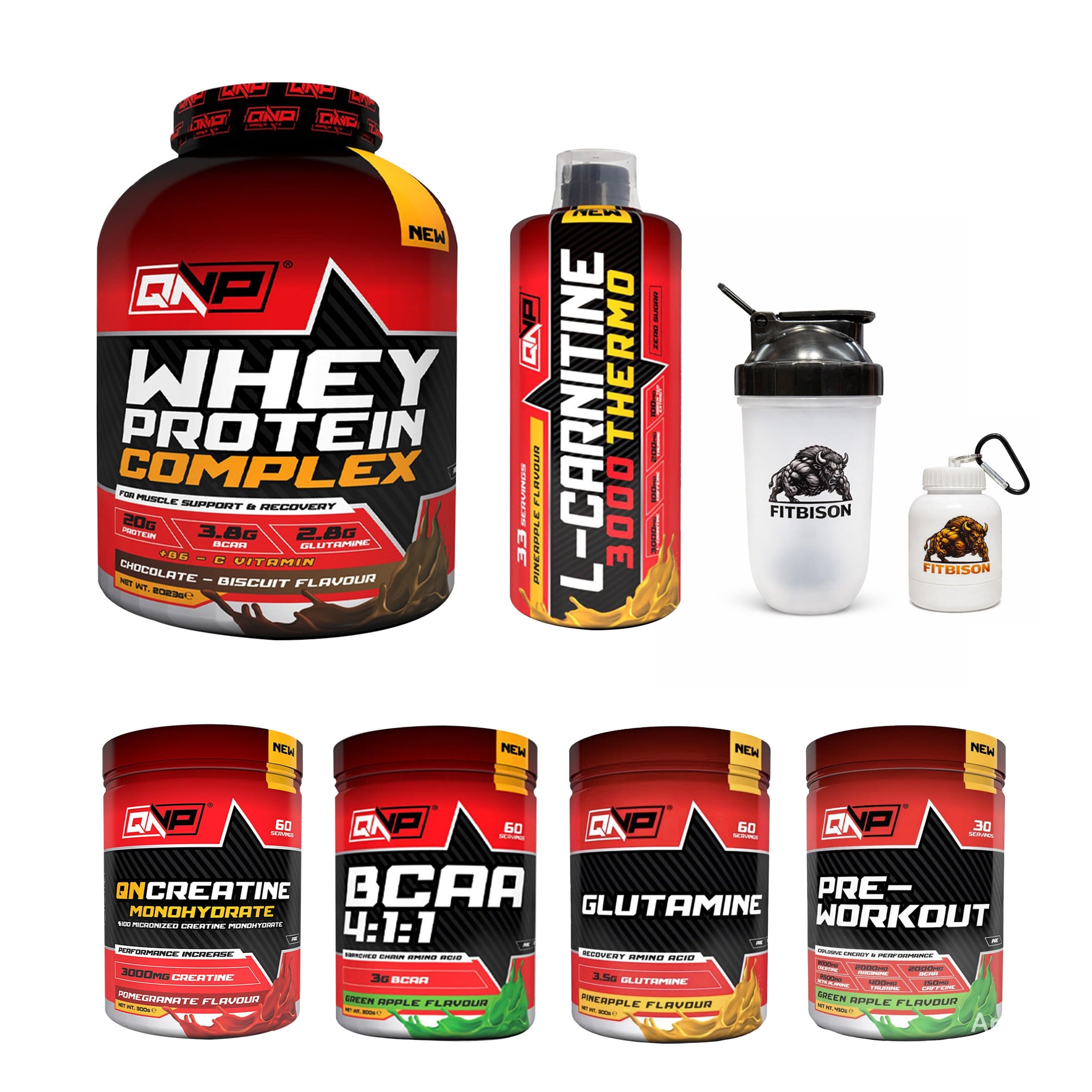 8 Parça Dev Set - Parçala, Onar, İnşa Et-2023Gr protein+1000Ml L-Karnitin+300Gr Kreatin+300Gr BCAA+300Gr Glutamine+450Gr Pre-Workout 