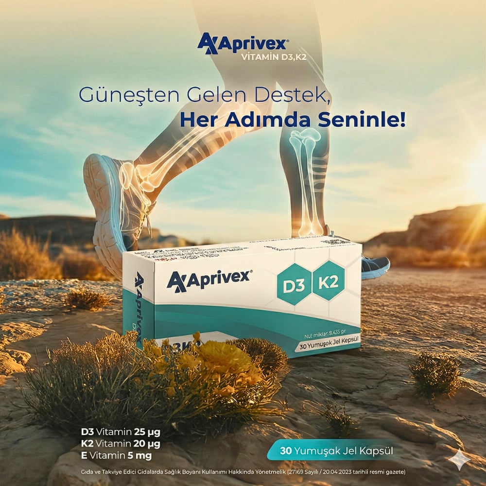 Aprivex D3 - K2 30 Yumuşak Kapsül
