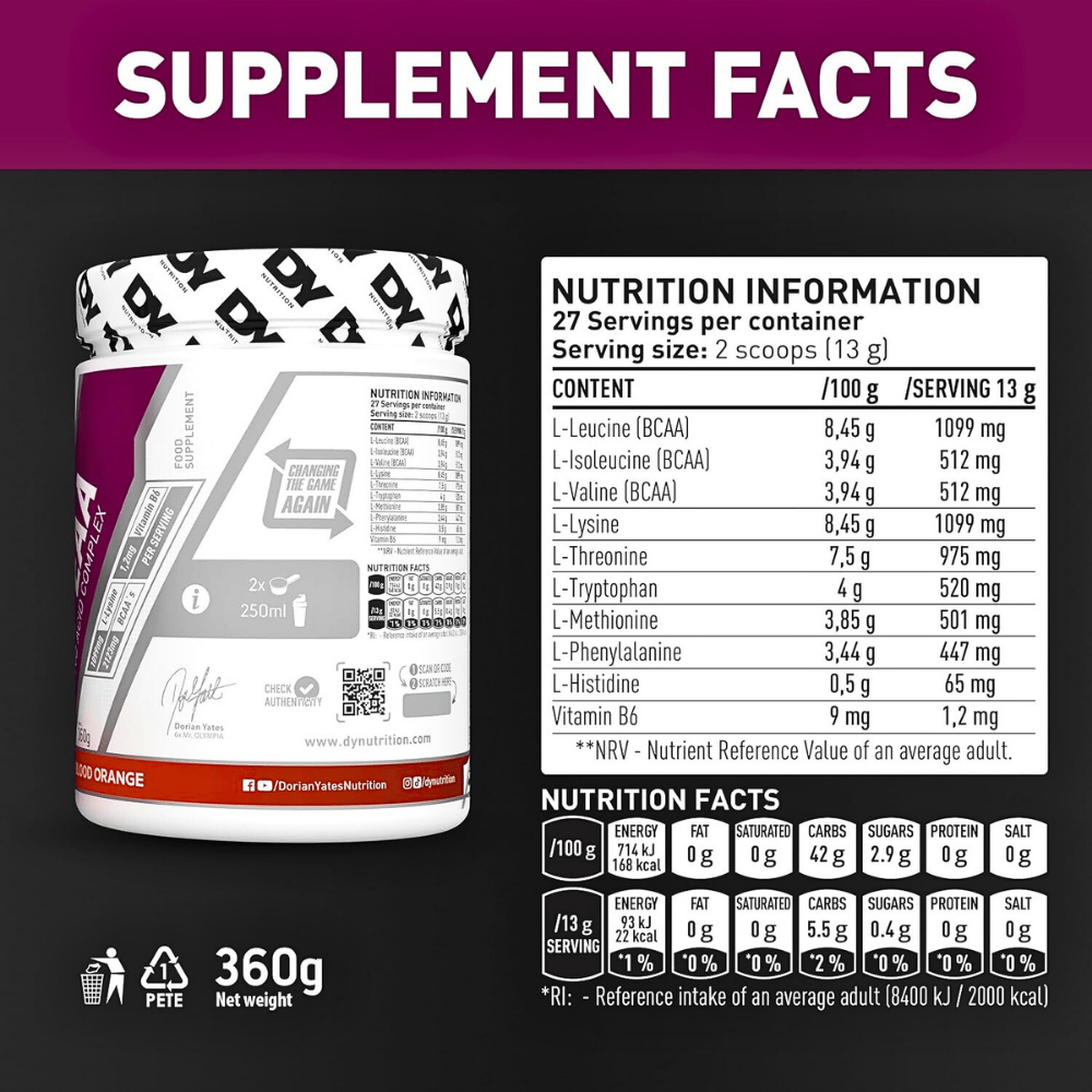 DY Nutrition HIT EAA Amino Acid Complex 360 Gr