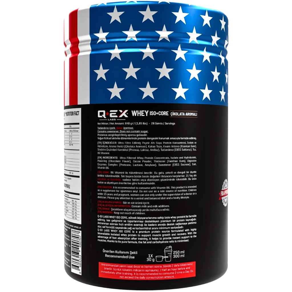 Qex Labs Iso+Core Whey Protein 840 Gr